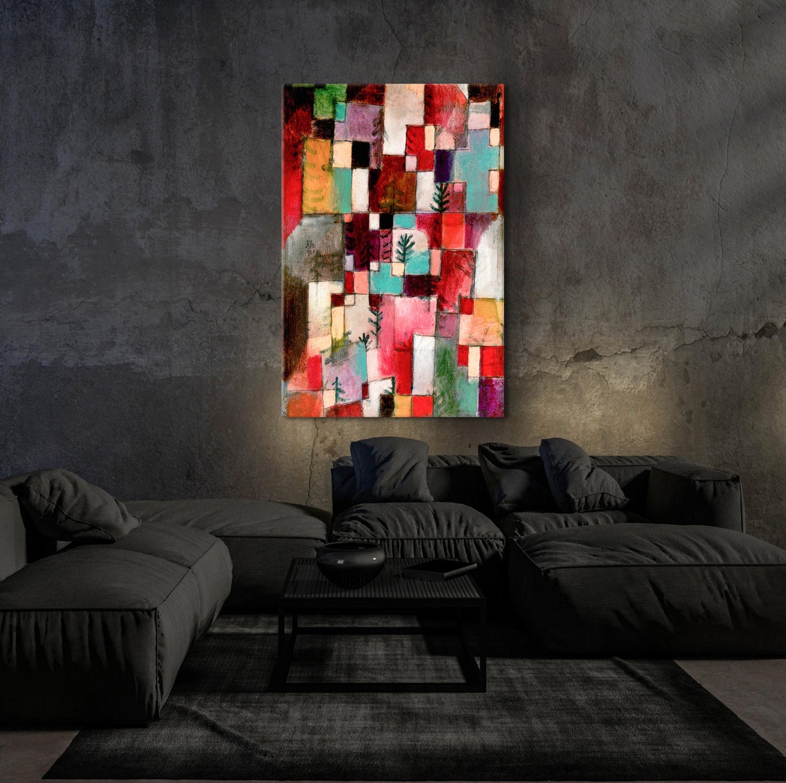 Paul Klee Red Forest 1922 Mosaic Blocks Trees Abstract Poster - Image 6