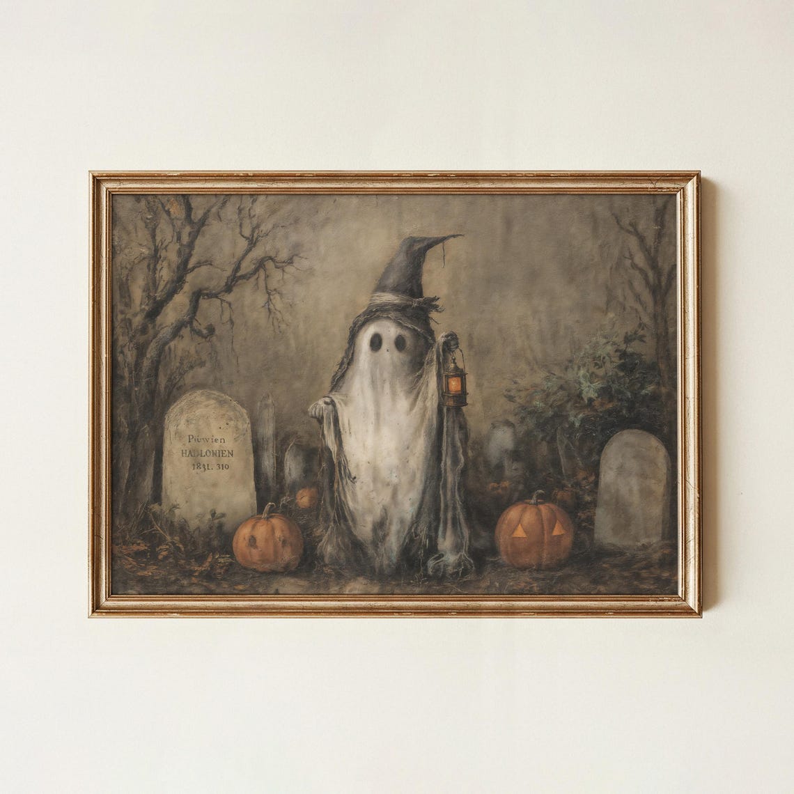 Vintage Halloween Print Dark Academia Wall Art