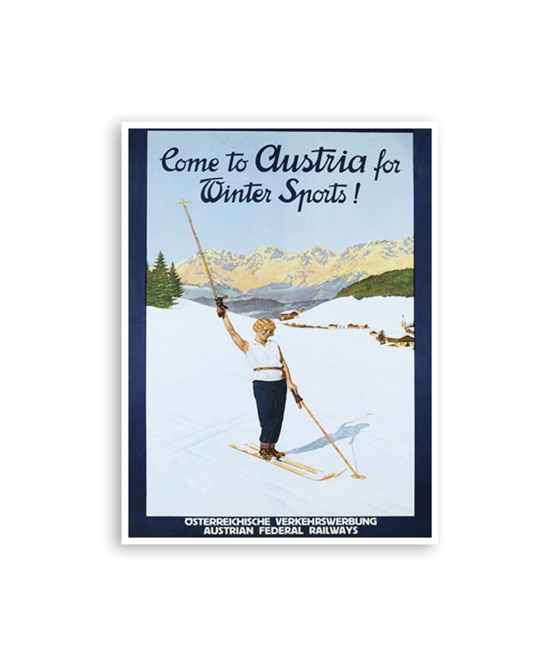 Austria Ski Poster Austrian Art Print Zt101a