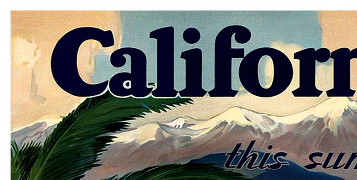 California Vintage Travel Poster Art Print - Image 2