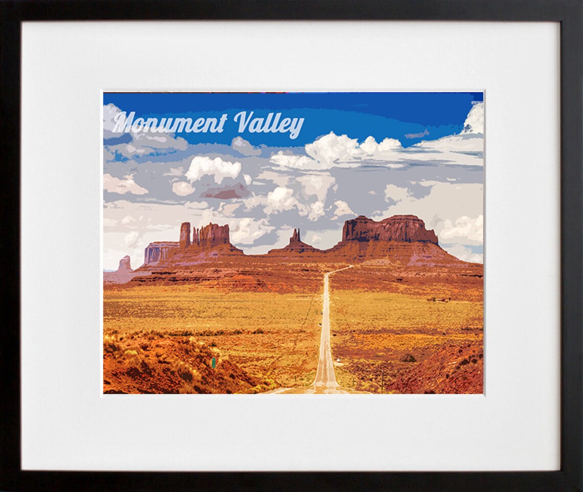 Monument Valley Print Travel Poster National Park Art Zb18a - Image 2