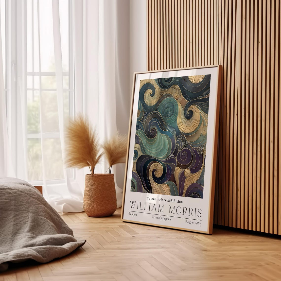 William Morris Eternal Elegance Swirling Ocean Waves Art Poster - Image 3