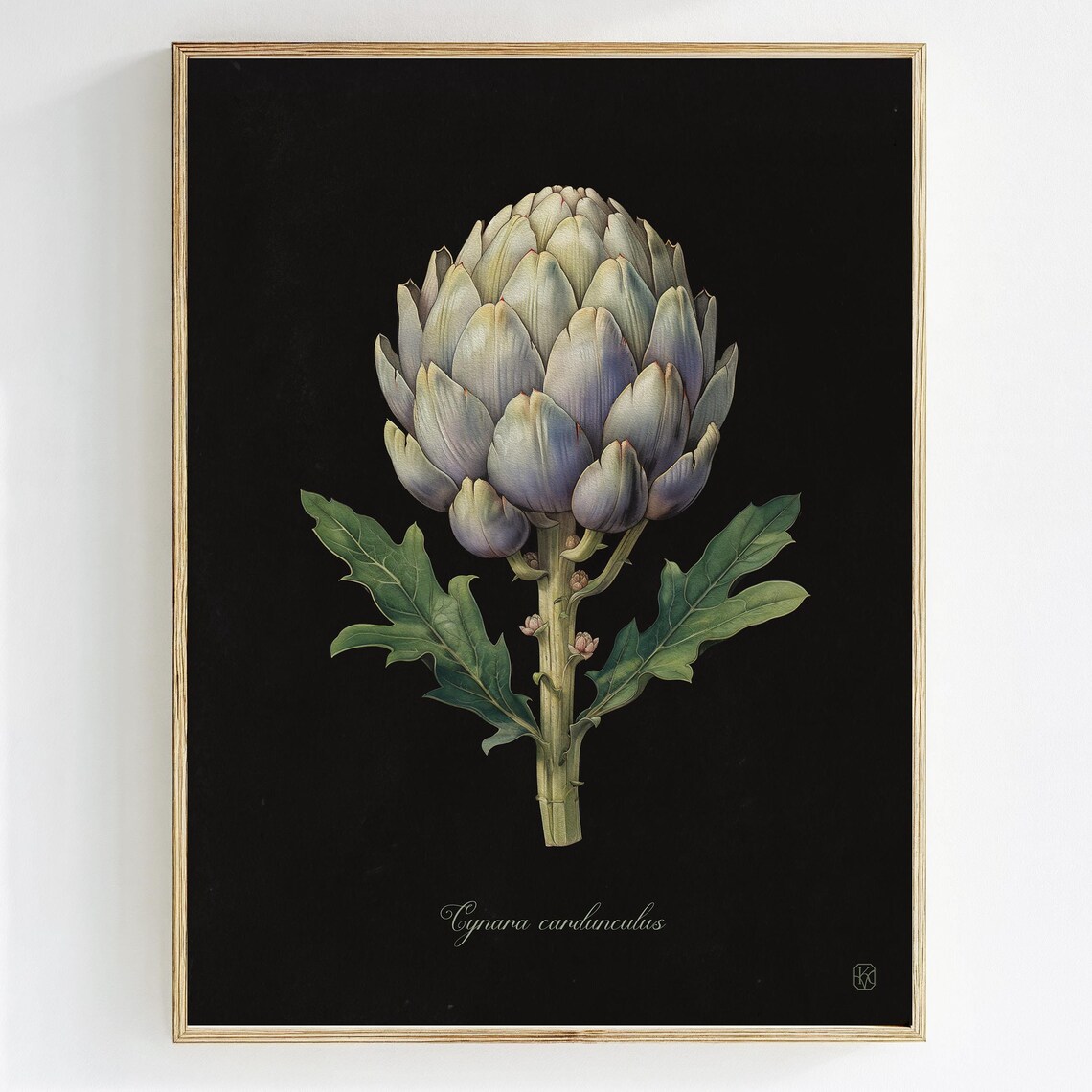 Botanical Artichoke Vintage Vegetable Poster Print