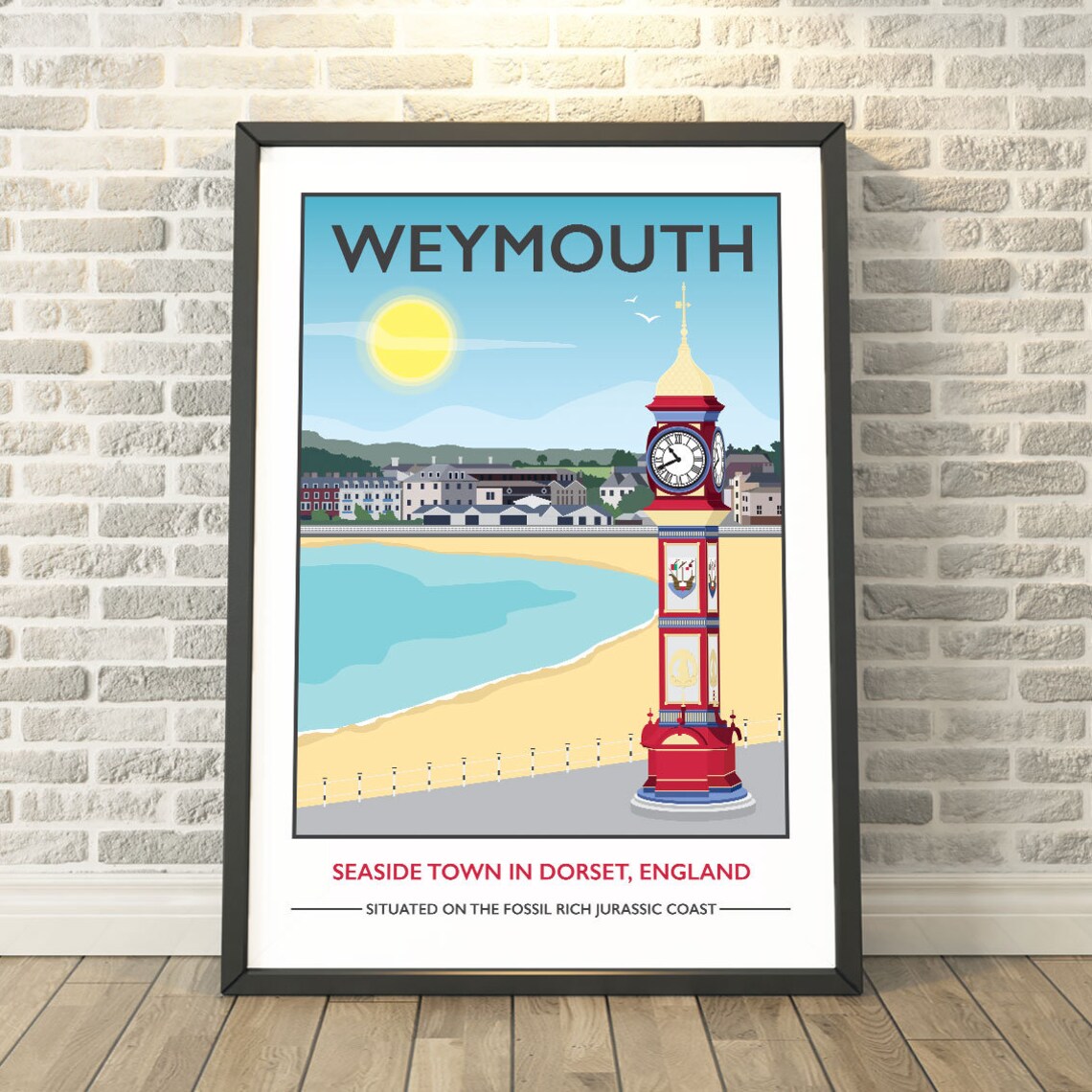 Weymouth Dorset Travel Poster, Memory Capture