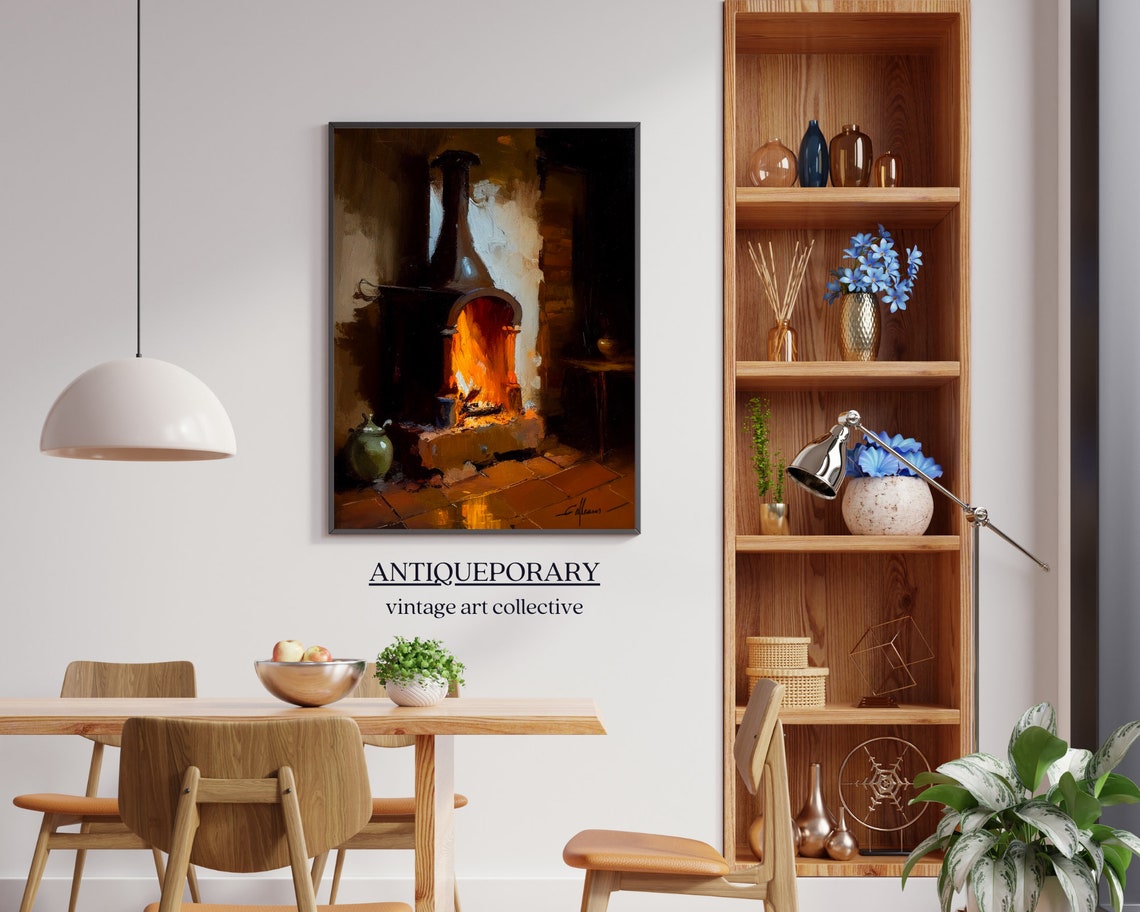 Light Academia Print Moody Still Life Moody Painting Cottage Decor Moody Wall Art Mystic Interior Painting Farmhouse Painting - Image 3