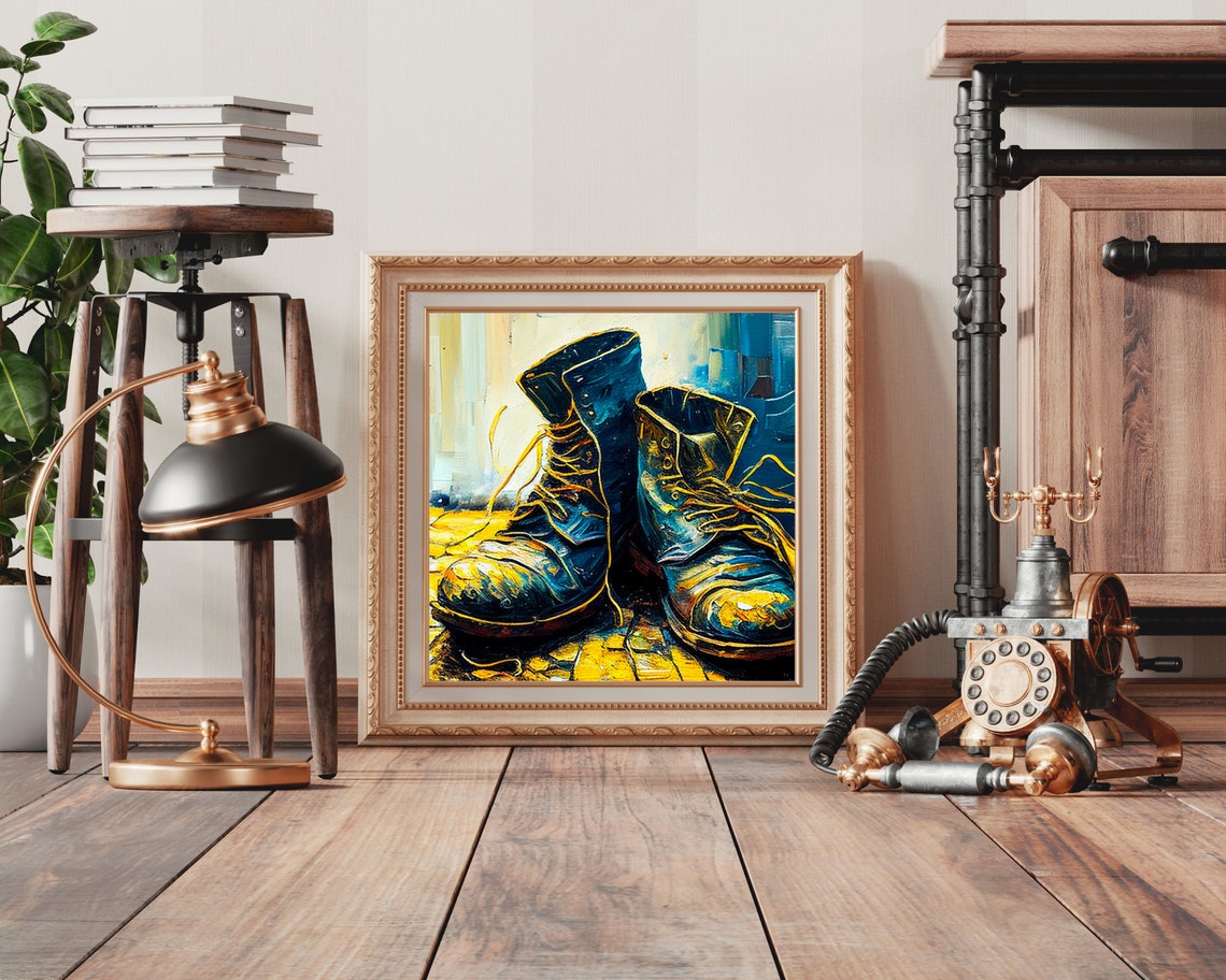 Still Life Painting Mystic Wall Art Moody Artwork Vintage Still Life Trendy Oil Painting Aesthetic Blue Cute Retro Western Poster - Image 3