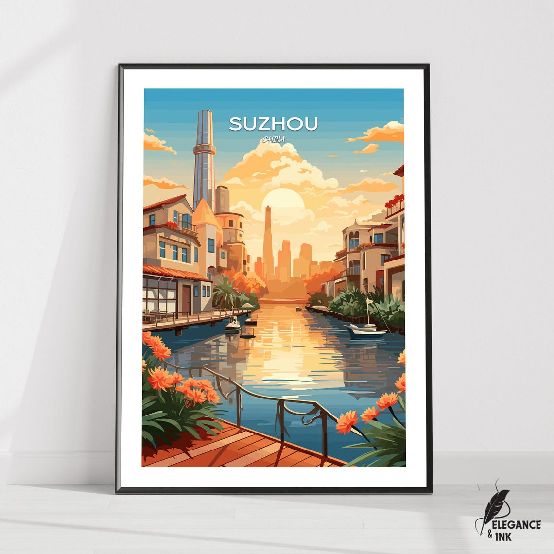 Suzhou Printsuzhou Travel Postersuzhou Artworksuzhou Canvassuzhou Wall Decorsuzhou Home Vintage Paintingsuzhou