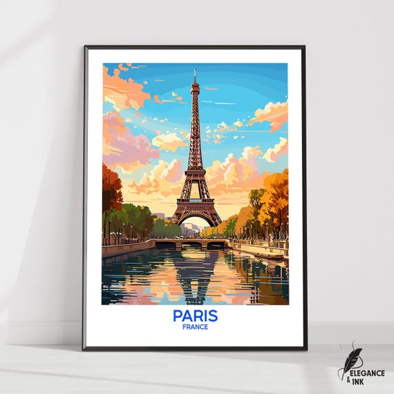 Eiffel Tower Posterfrance Travel Printeiffel Wall Artfrance Decorparis City Artparis Gift Ideahousewarming