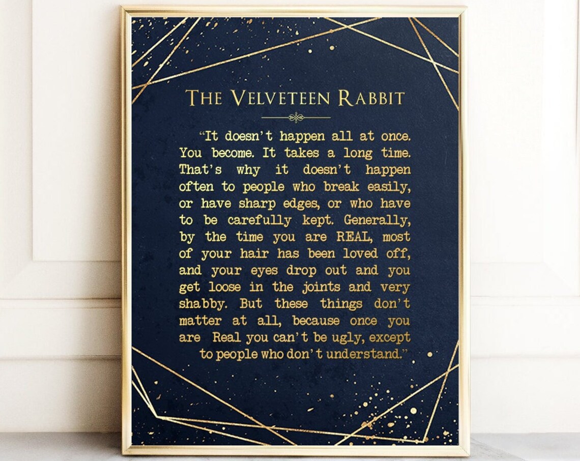 Velveteen Rabbit, Margery Williams Literary Art Print