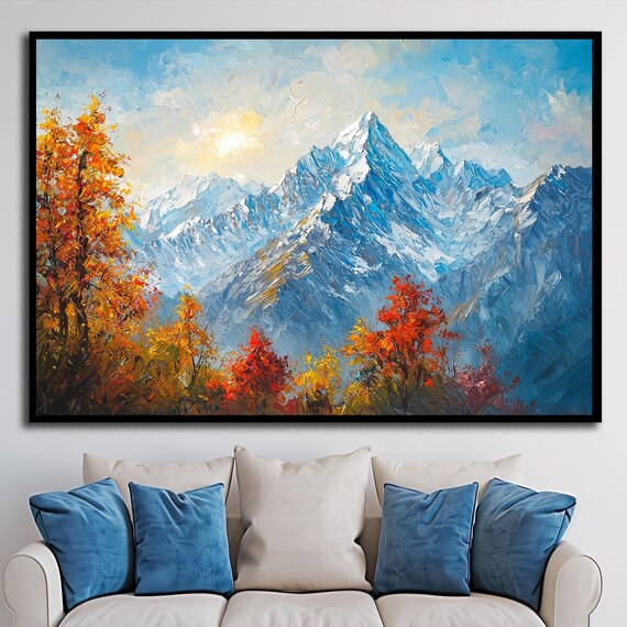 Mountain Art Art Mountain Prints Abstract Wall Art Landscape Art Forest Wall Art Minimalist Art Landscape Print Winter Decor
