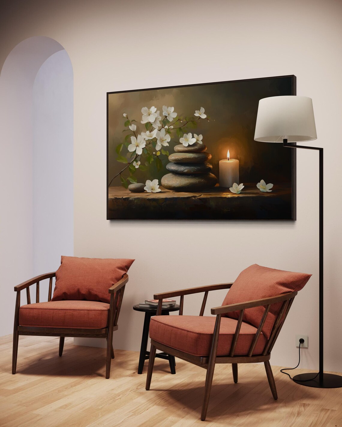 Zen Candle Still Life, Spa-Inspired Art Print - Image 3