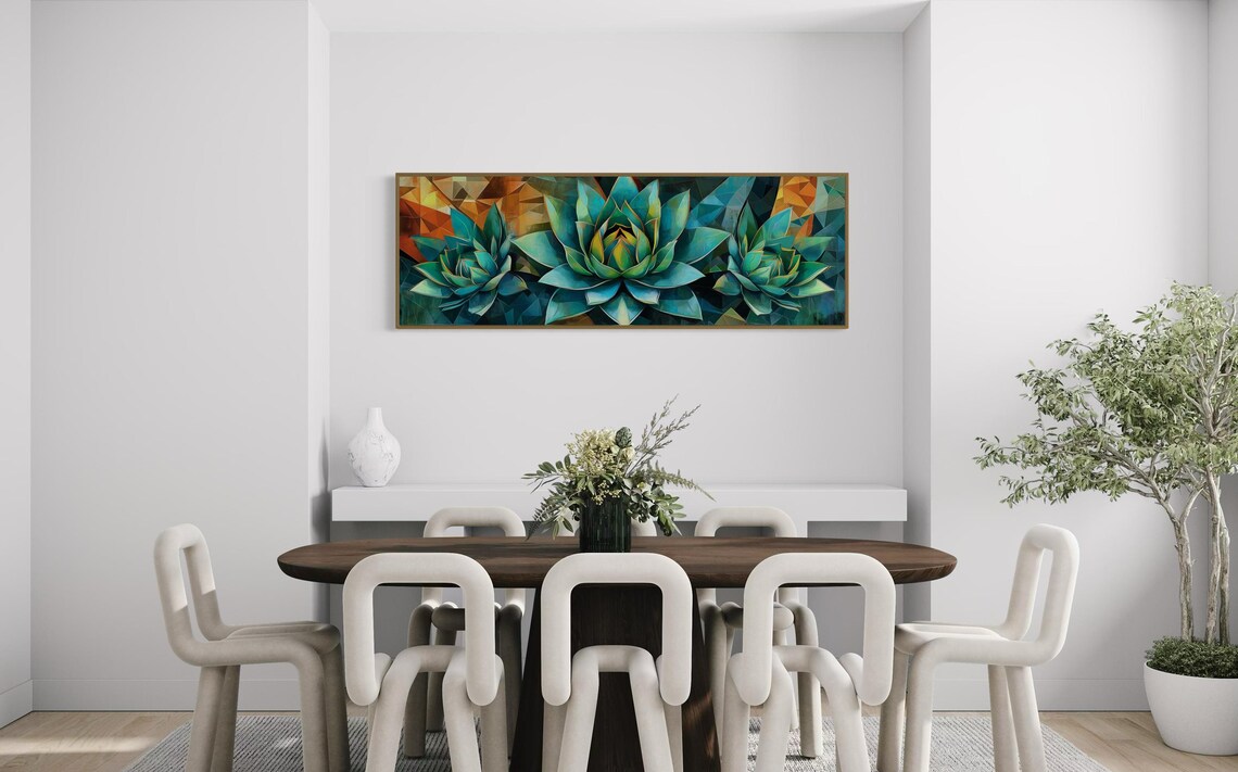 Agave Geometric Succulent Boho Desert Art Print - Image 3