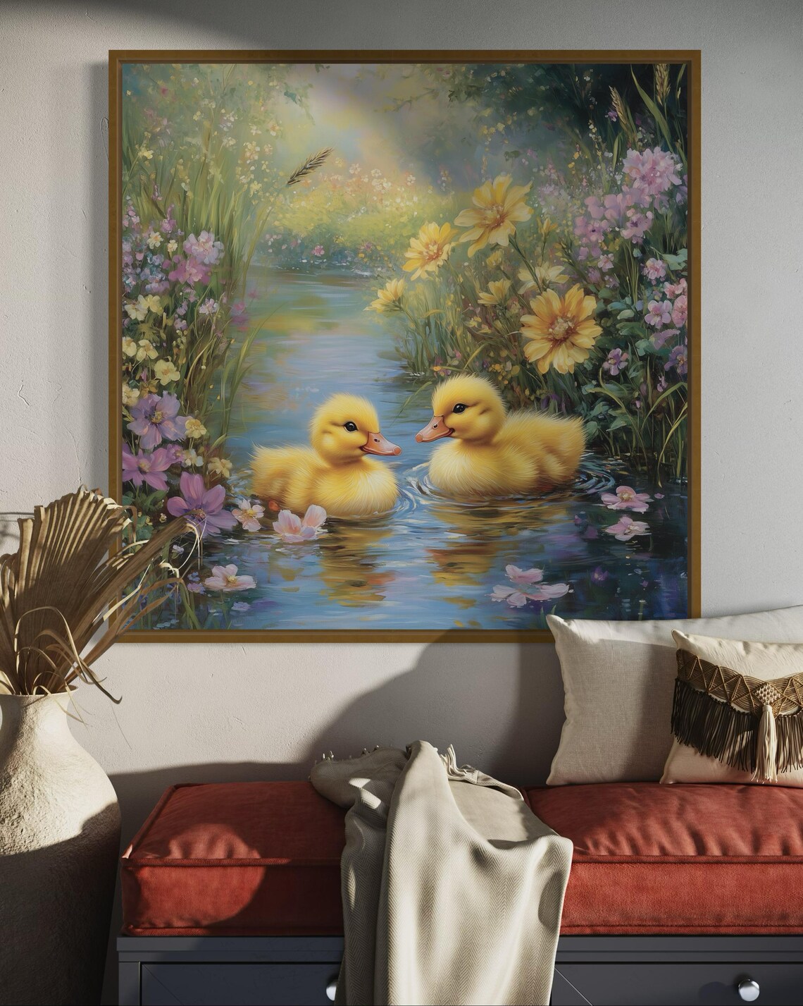 Adorable Duckling Whimsical Nature Print - Image 3
