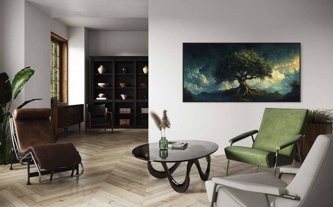 Tree Of Life Art Print, Rustic Spiritual Landscape - Image 2