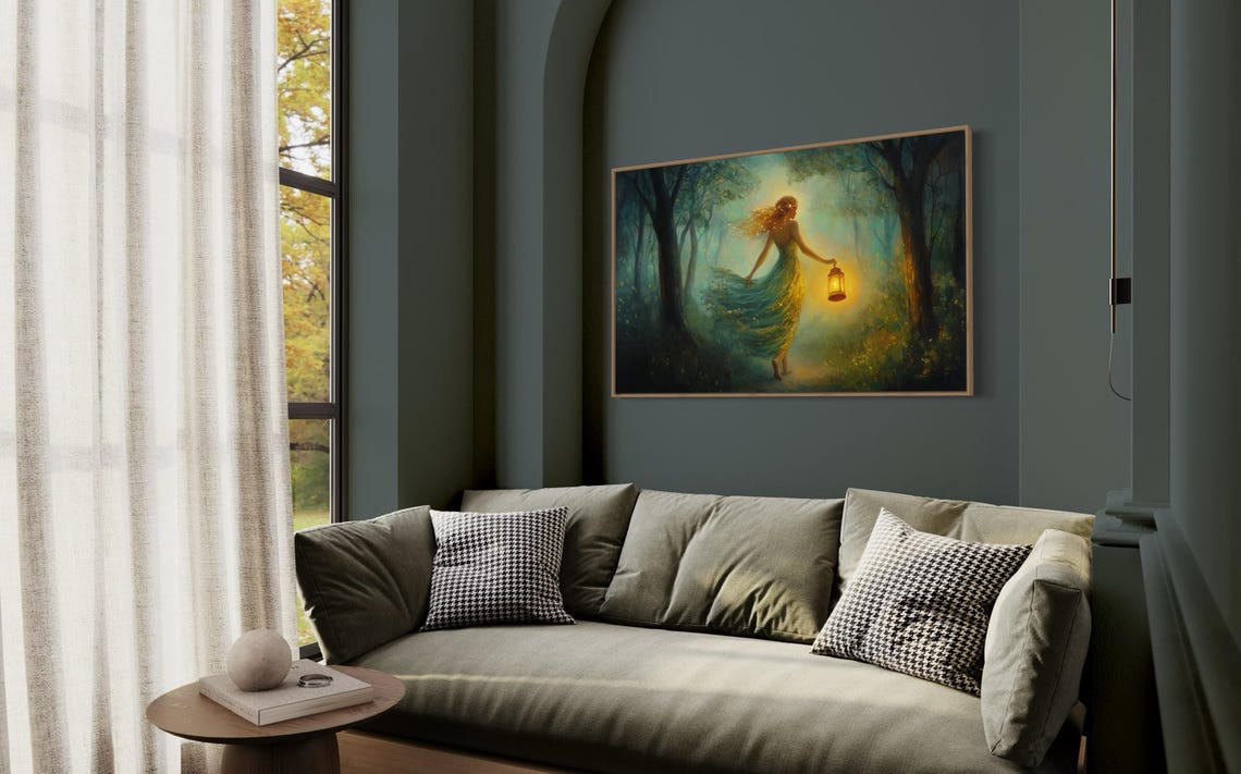 Mystical Forest Woman Art Print, Fantasy Forest Decor - Image 4
