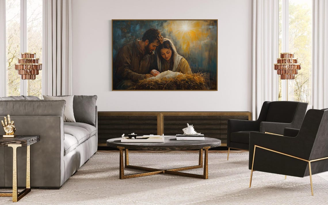 Christian Nativity Wall Art Holy Family With Mary Joseph And Baby Jesus Faith Inspired Print For Christmas Or Spiritual Homes - Image 5