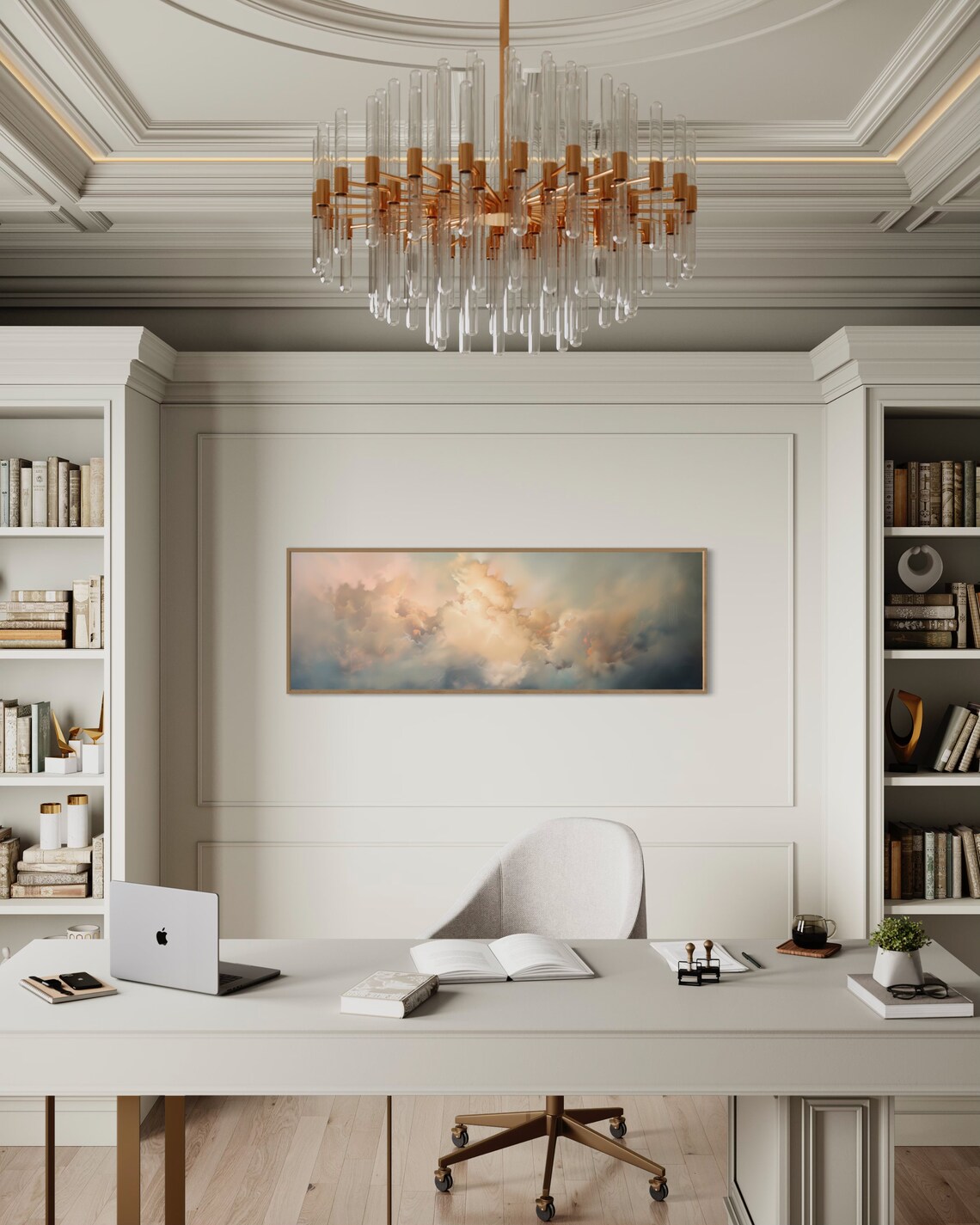 Skyscape Panorama, Gentle Cloud Bedroom Art Print - Image 2