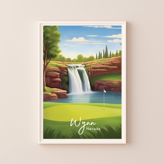 Wynn Golf Club Poster Wynn Resort Golf Course Wynn Golf Club Print Golf Course Print Wynn Resort Print Golf Gift Idea