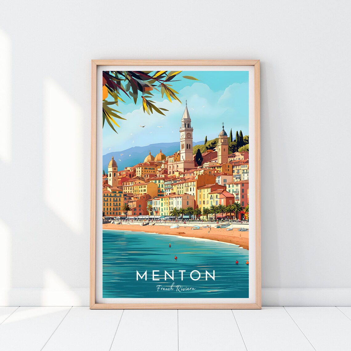 Menton Travel Poster, French Riviera Wall Art - Image 2