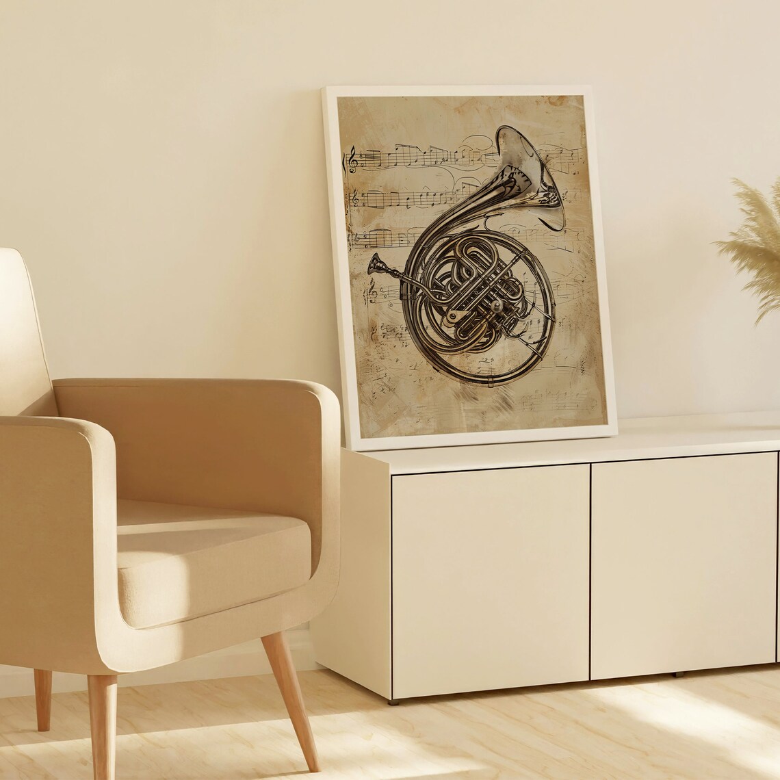 French Horn Vintage Music Poster, Music Room Decor - Image 6
