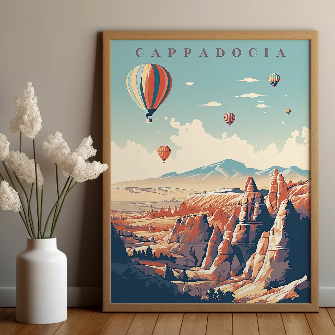Cappadocia Turkey Hot Air Balloons Rock Valley Travel Poster - Image 5