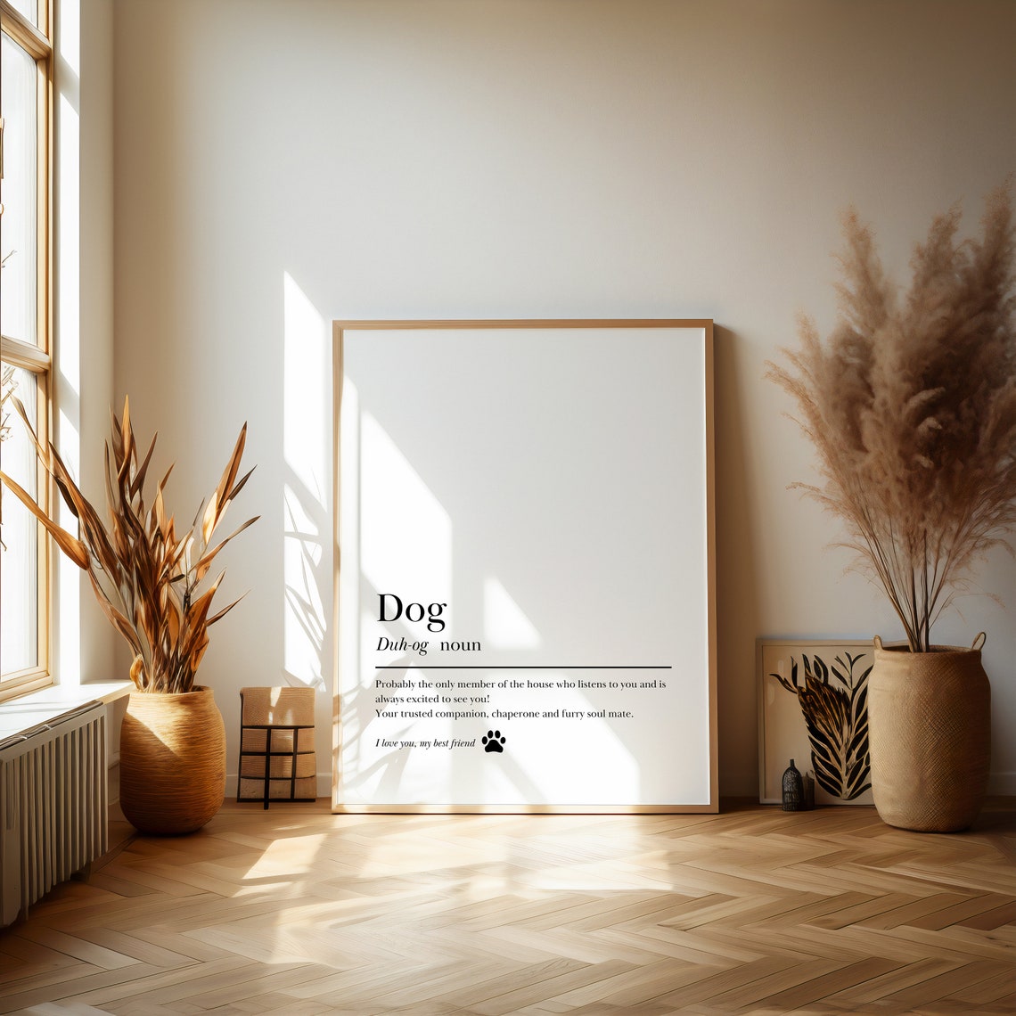 Dog Definition Dictionary Style Noun Sentimental Gift Poster - Image 5