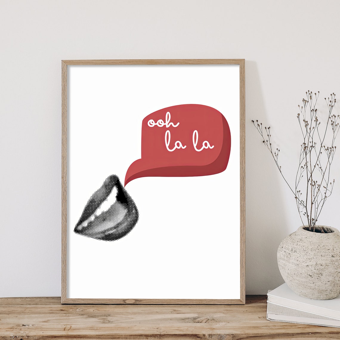 Ooh La La Print Mid Century Modern Wall Art Collage Poster Oh La La Typography Art French Quote Print French Love Quote French Print - Image 5