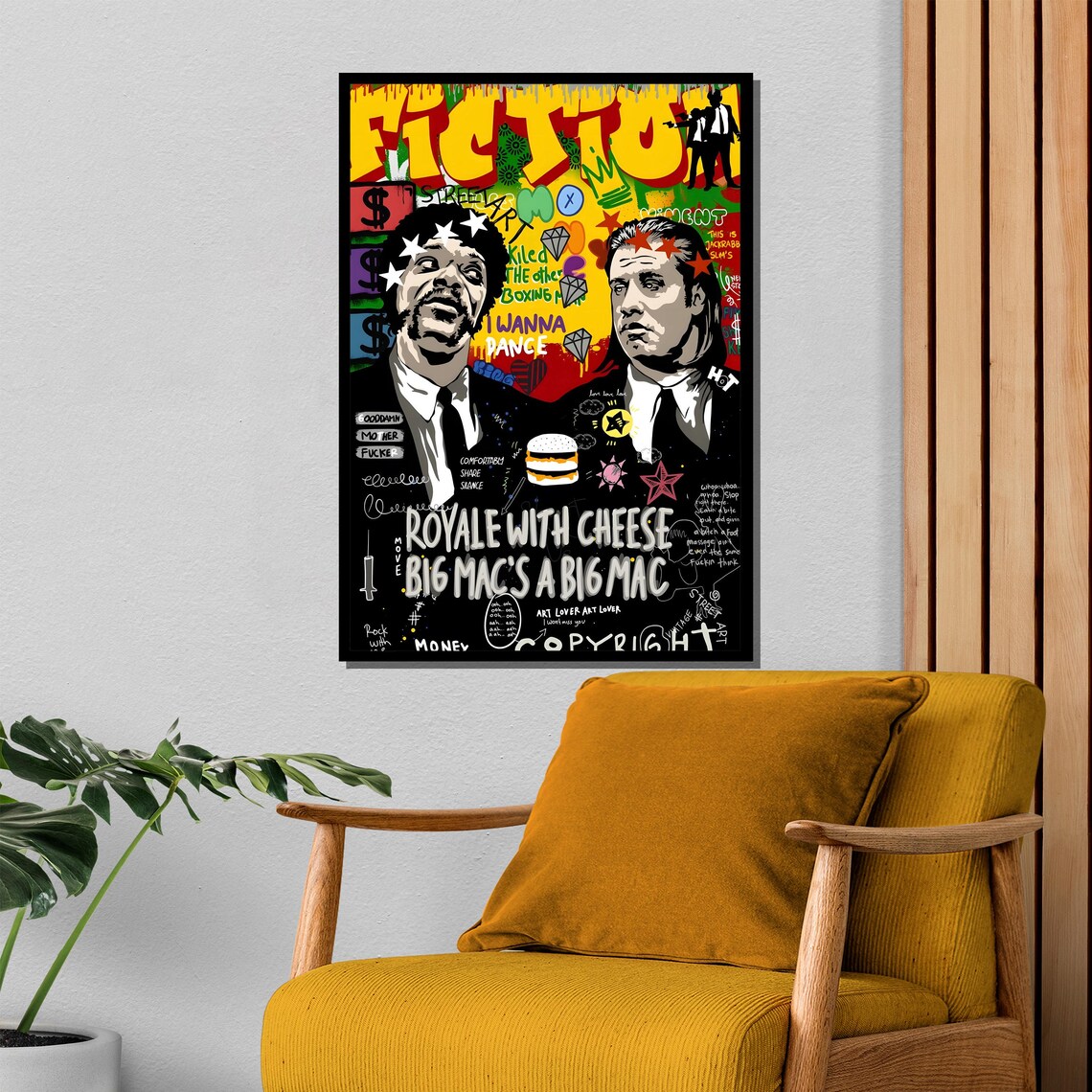 Royale With Cheese Pulp Fiction Pop Art Collage Movie Poster - Image 4