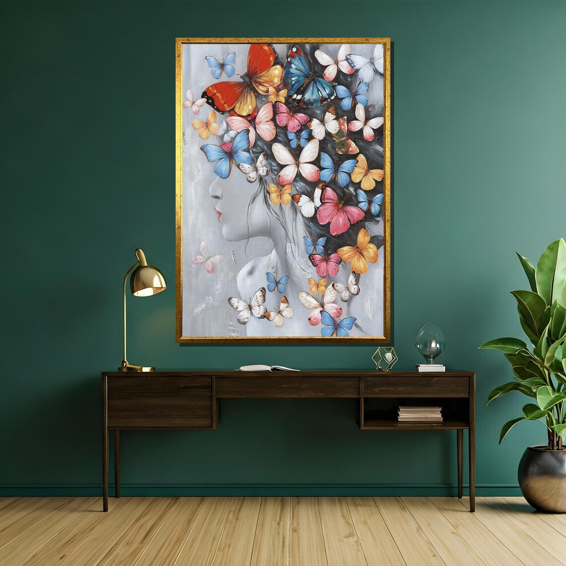 Butterfly Woman Whimsical Art Print, Home Office Decor - Image 5