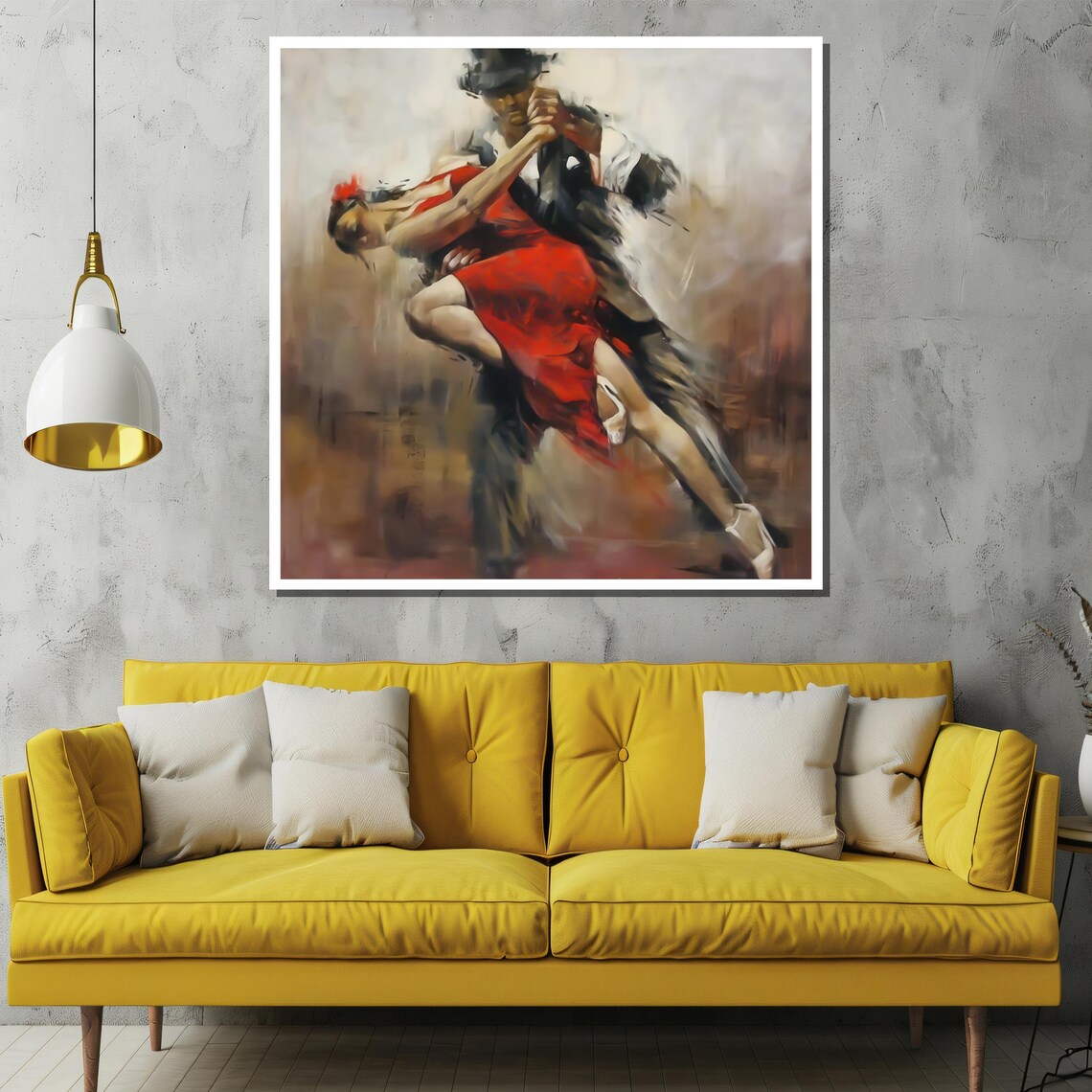 Passionate Tango Dance Painting, Elegant Decor - Image 2