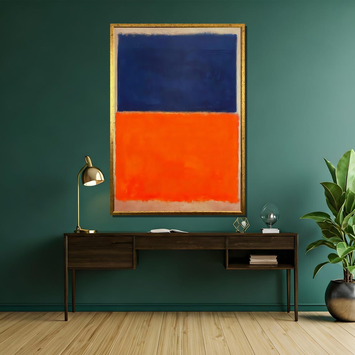 Mark Rothko Blue And Orange Painting Bold Abstract Art Gift For Contemporary Home Dcor Modern Wall Accent - Image 5