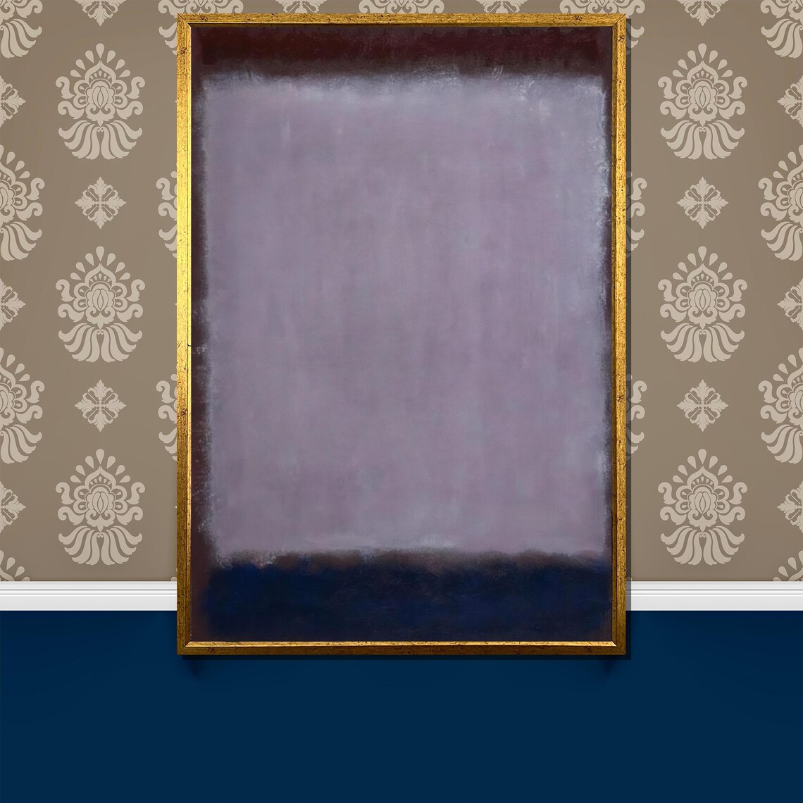 Rothko Style Lavender And Navy Soft Color Field Abstract Poster