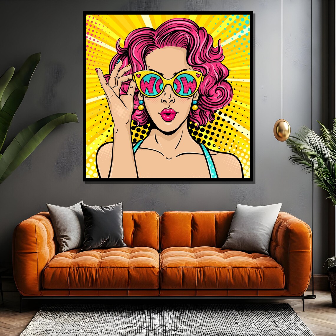 Pop Art Woman With Wow Sunglasses, Retro Poster - Image 4