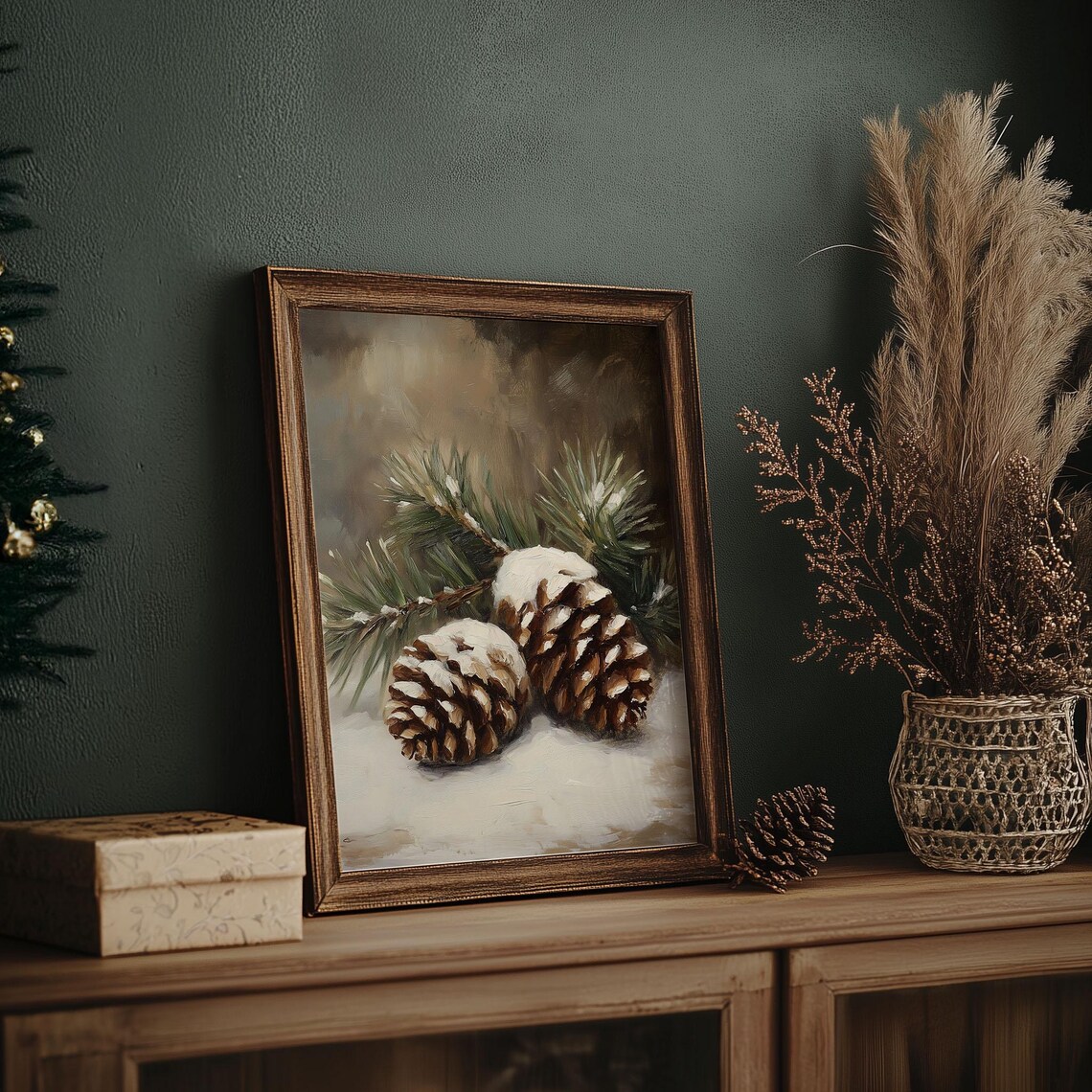 Rustic Cones Candle Decoration, Winter Decor - Image 7
