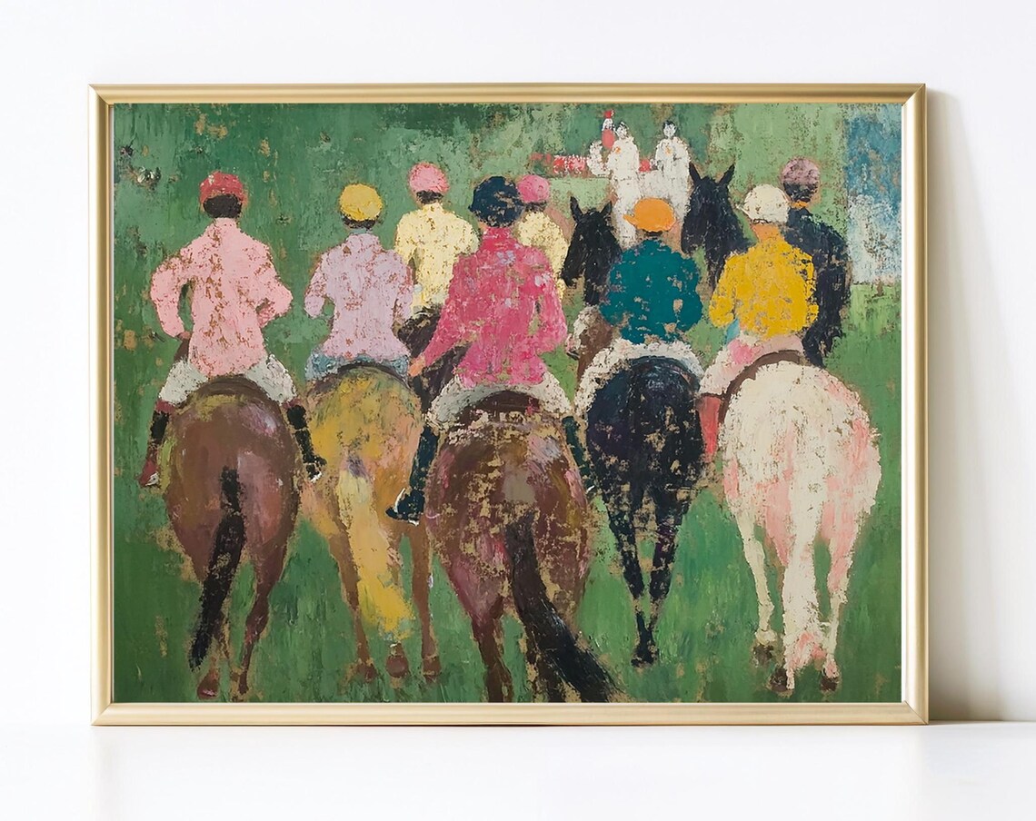 Abstract Equestrian Print, Modern Horse Art