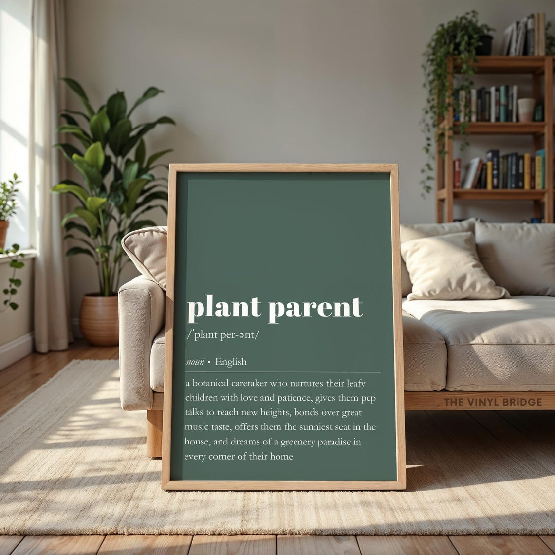 Plant Parent Definition Dictionary Botanical Caretaker Quote Poster - Image 3