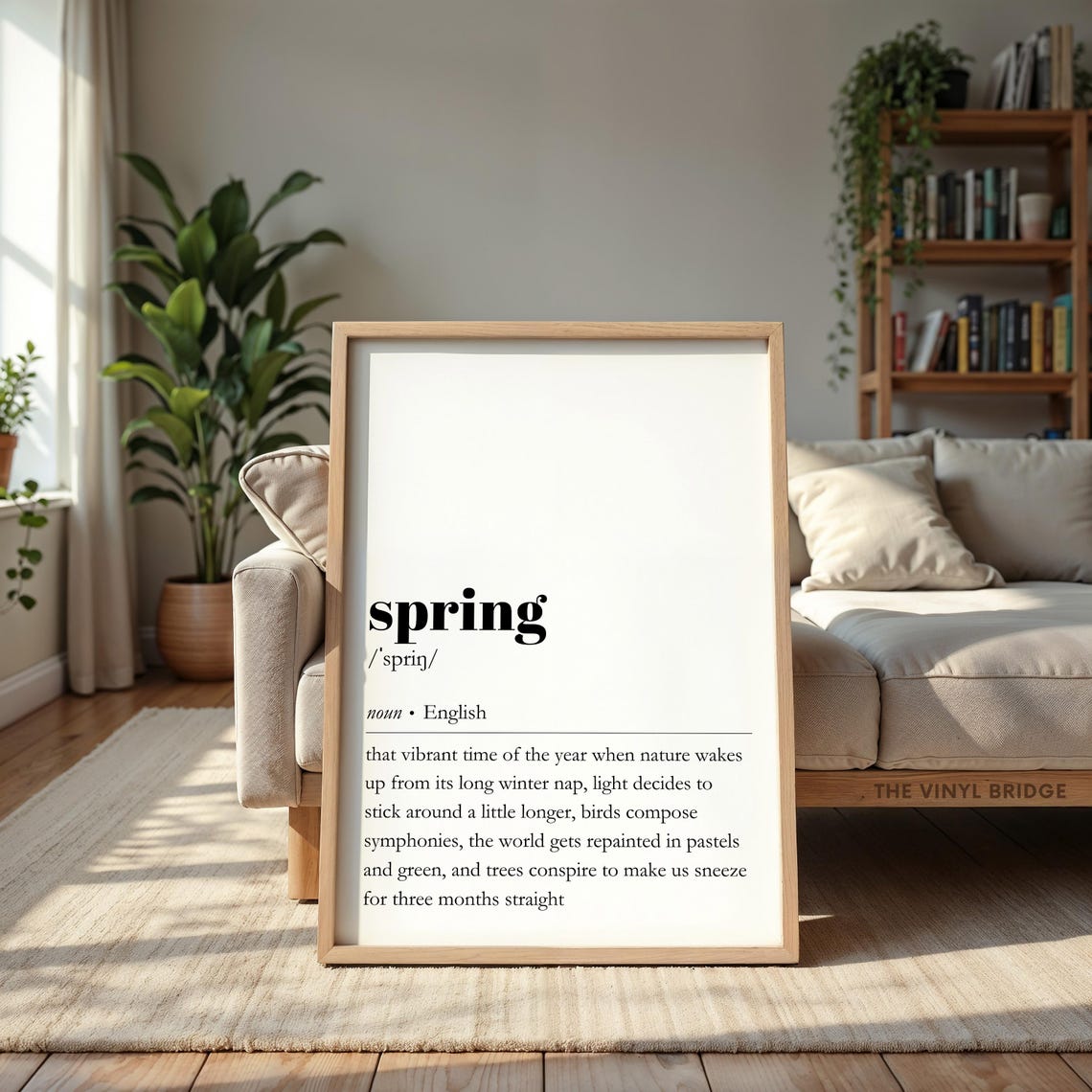 Funny Spring Season Dictionary Definition Humor Quote Poster - Image 3