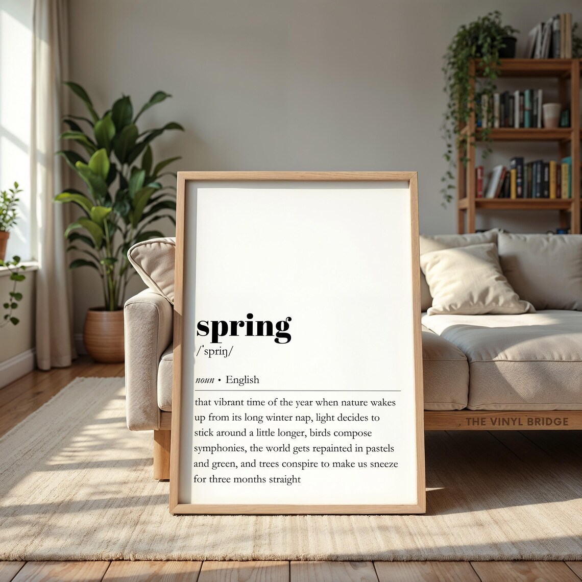 Spring Definition Poster Funny Dictionary Wall Art Easter Decor Minimalist Quote Poster Seasonal Typography Sign - Image 3