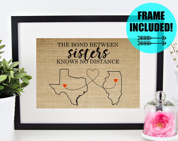 Frame Included Long Distance Sister Gifts Mothers Day Sister Gift Ideas Personalized Gift For Sister From Sister Birthday Gifts For Sister
