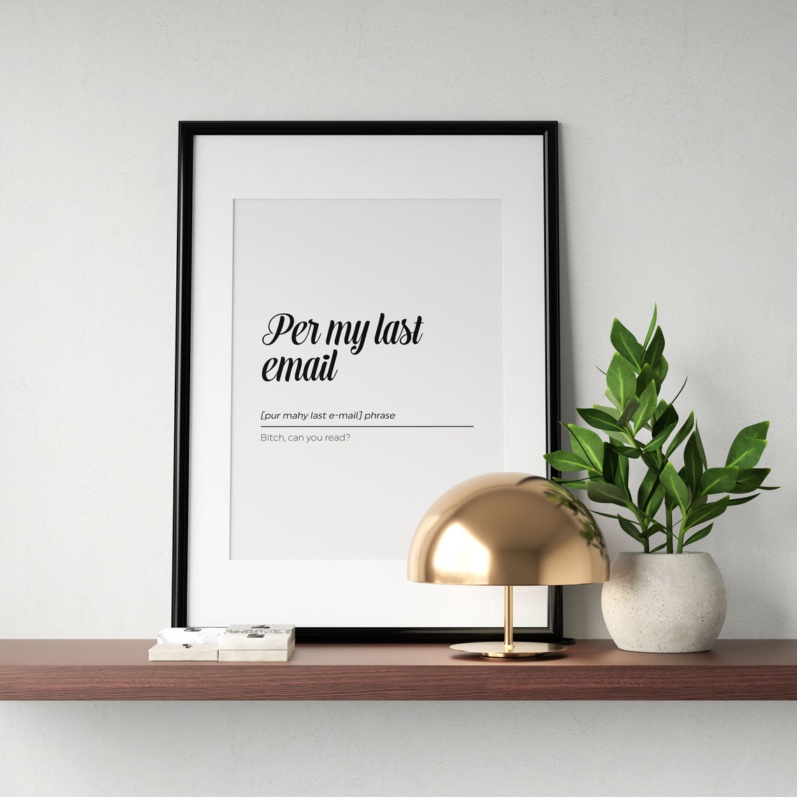 Per My Last Email Funny Definition Dictionary Style Office Wall Art - Image 2