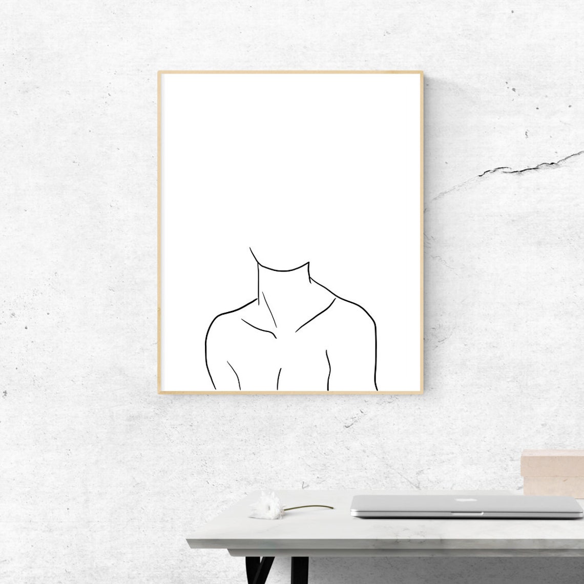Woman Line Drawing Art Print Express Minimalist Female Body Modern Poster Feminist - Image 2