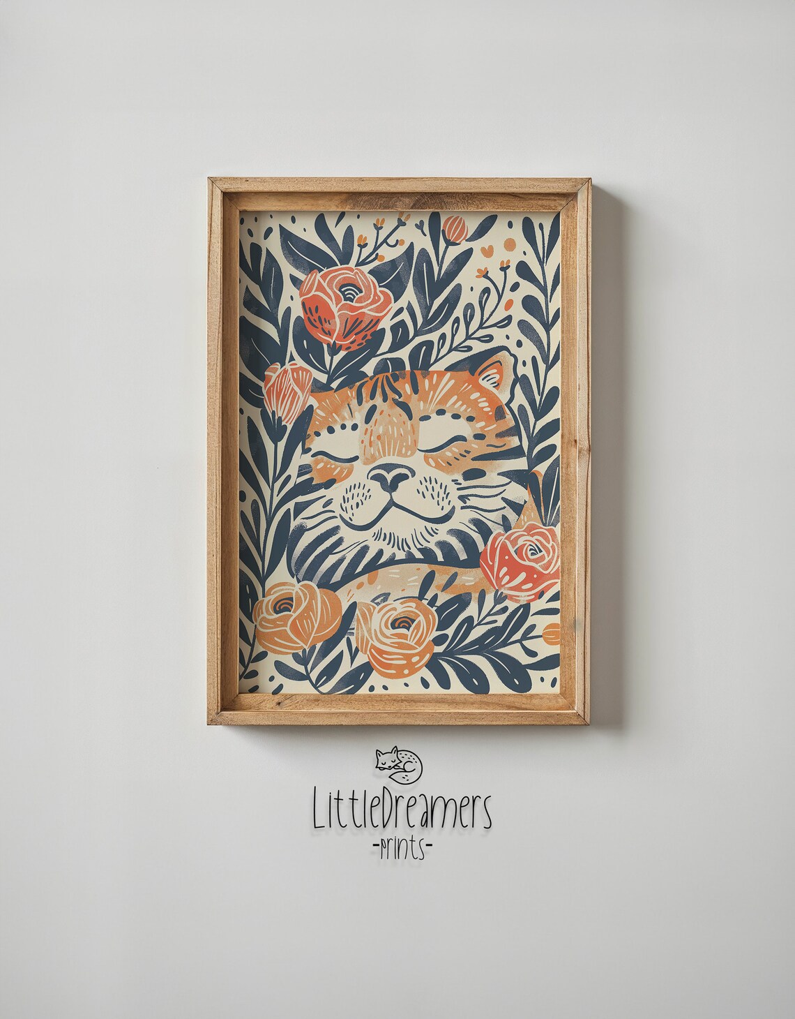 Tiger Cub And Flowers Nursery Art Print, Kids Room - Image 6