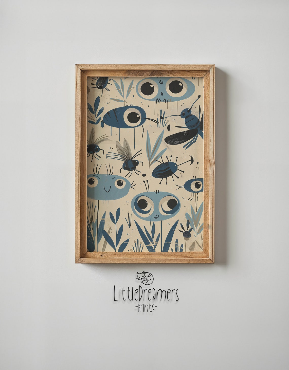 Bug Theme Nursery Wall Art Cute Insects Critters Poster Kids Room Decor Whimsical Garden Creatures - Image 5