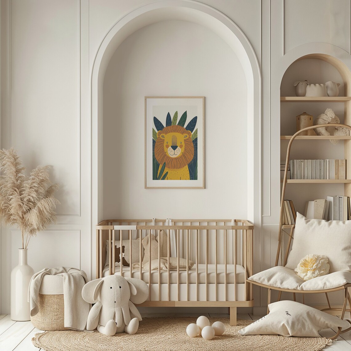 Lion Cub Nursery Safari Animal Art Print, Kids - Image 3