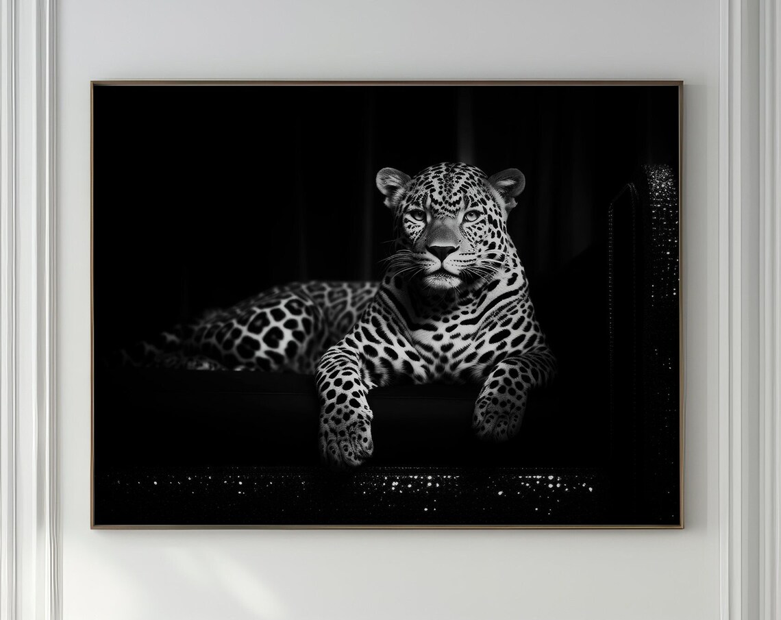 Leopard Fashion Print, Black And White Apartment Decor