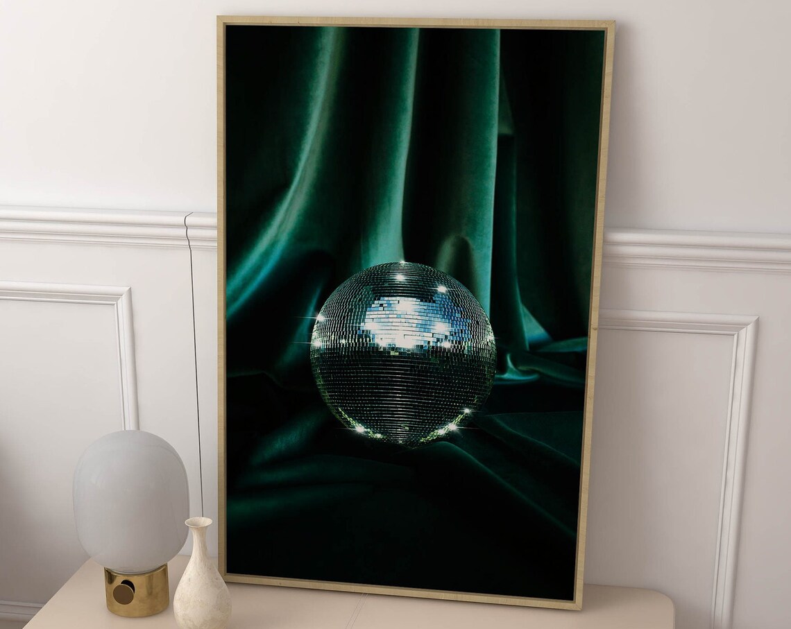 Disco Ball Decor Groovy Retro Poster Print