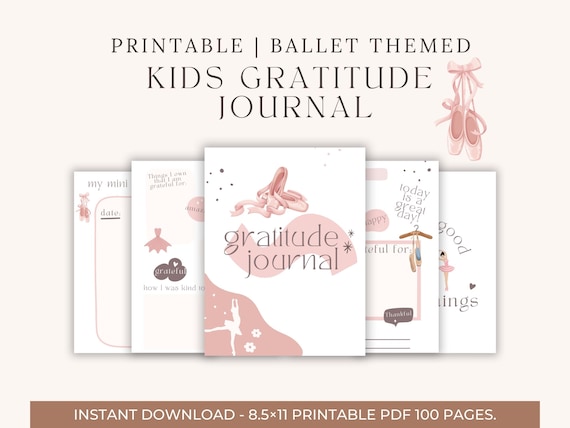 Ballet Kids Gratitude Journal Pdfballet Themed Activity Goodnotes Ballerina