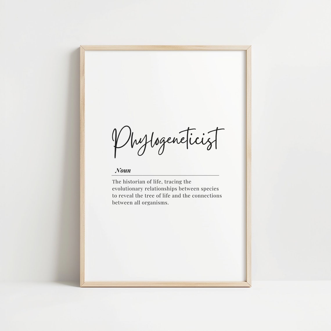 Phylogeneticist Noun Definition Science Office Decor Art Poster