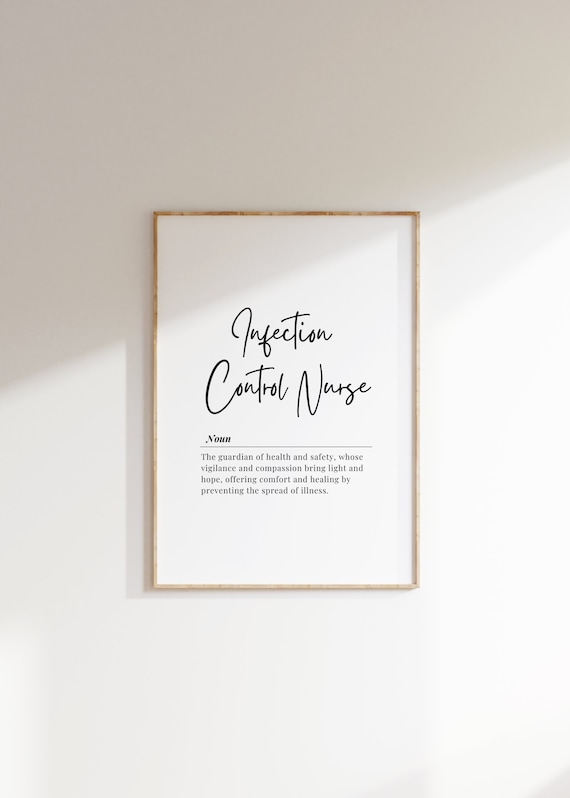 Infection Control Nurse Definition Healthcare Hero Nurses Week Wall Art