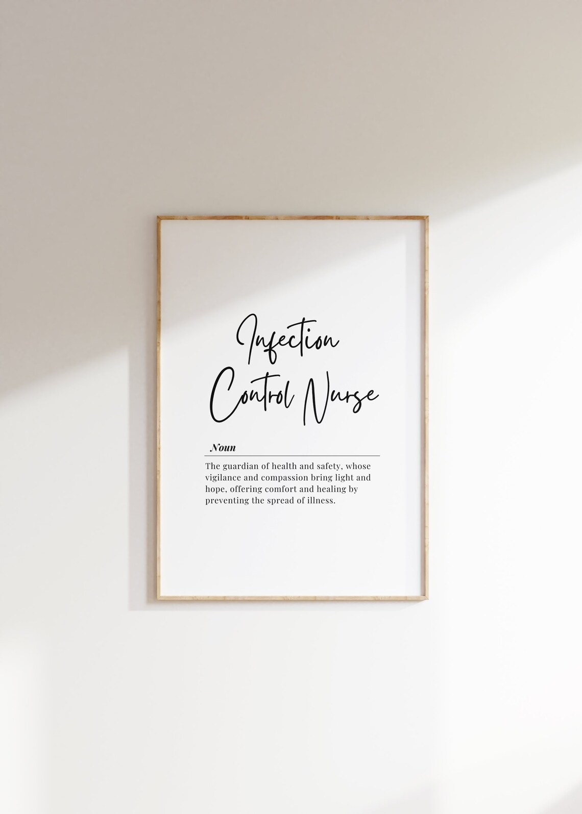 Infection Control Nurse Definition Healthcare Hero Nurses Week Wall Art